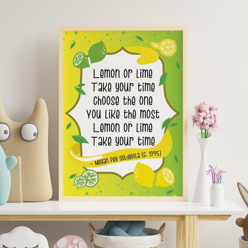 Illustrated Children's Poem Poster Design by Zyatu