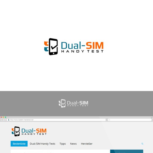 1 fresh logo for a website reviewing 2-SIM smartphones Design by HenDsign™