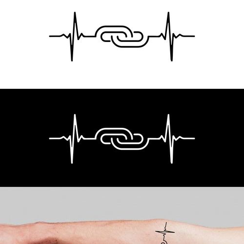 Tattoo of interlocked hands - symbolic of connection Design by Databoy