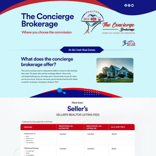 The concierge brokerage website Design réalisé par Timefortheweb