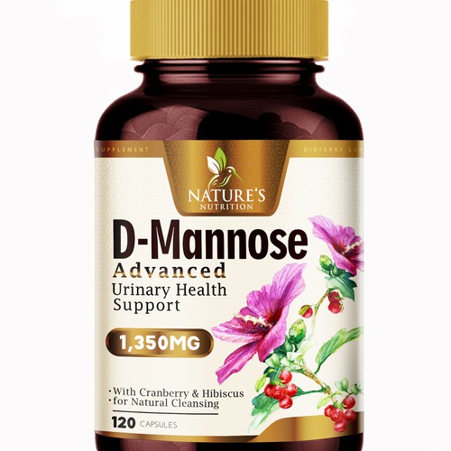 Colorful D-Mannose Design Needed for Nature's Nutrition Design von agooshe