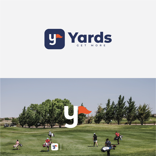 Yards golfing app logo Design by maskutut