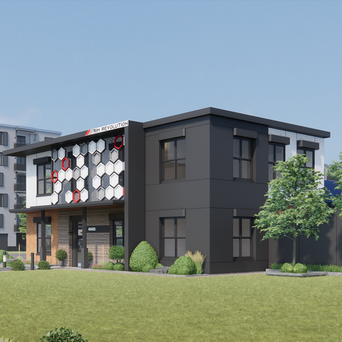 Modern Industrial / Flex Building Facelift Design by Muzaena