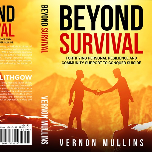 Create a powerful book cover representing resilience & survival in the context of suicide prevention Design by Bigpoints