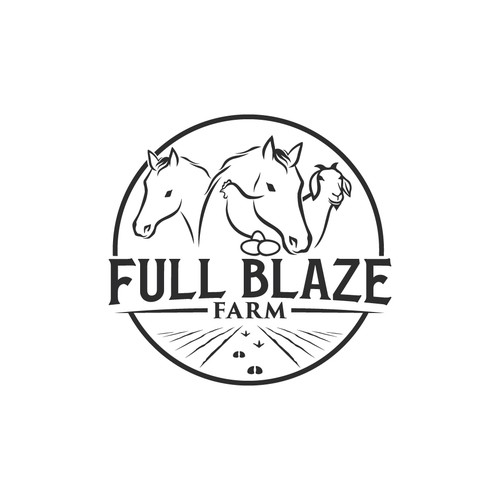 Logo needed for local small farm 'Full Blaze Farm' Design by Monk Brand Design