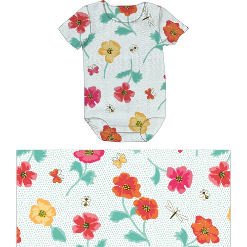Illustrations to print onto a baby clothing- onesie, nursing cover, headbands, leggings..etc Design by rafapi