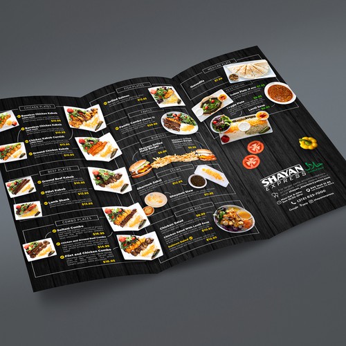 Design a menu for middle eastern restarant Design by Levy Camara