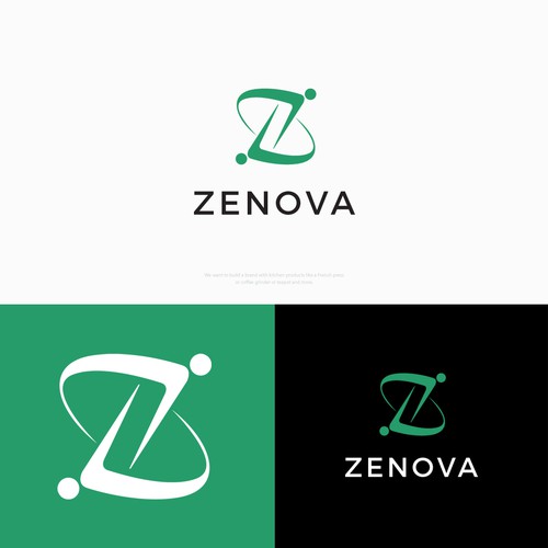 Zenova Logo: Revolutionary suite of health and wellness mobile apps Design by gotchagraphicsdotcom