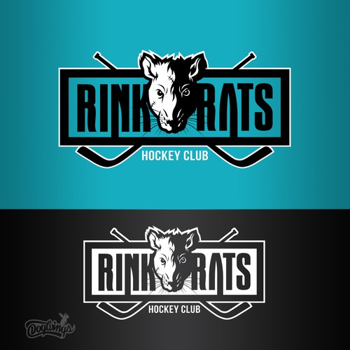 Rink Rats Logo Rink Rat Sticker Set Ice Hockey Sticker Set – For