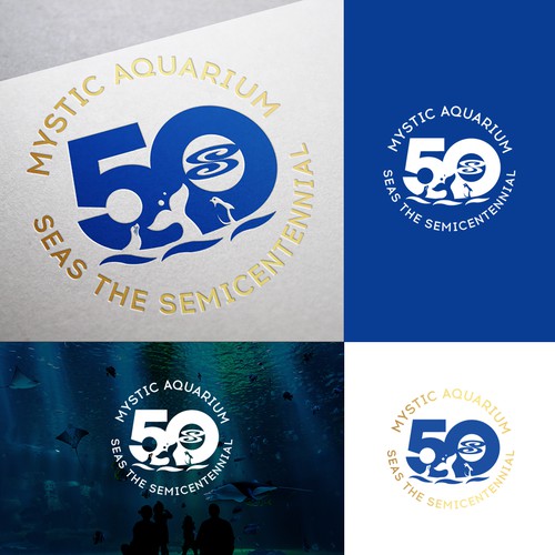 Design di Mystic Aquarium Needs Special logo for 50th Year Anniversary di MilaDiArt17