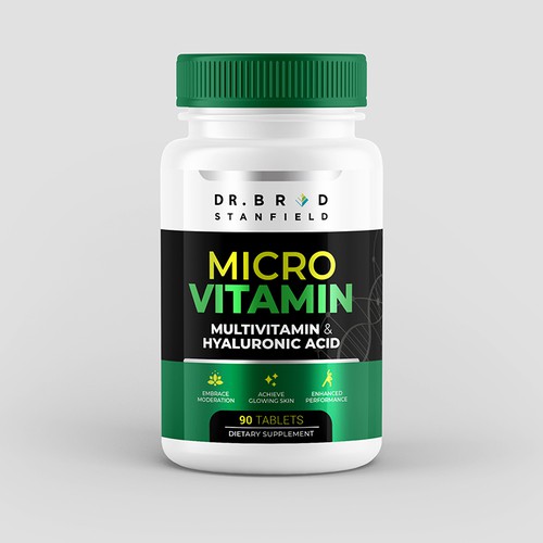 We Need a Vibrant and Scientifically-Inspired Label Design for MicroVitamin Design by Poroyo