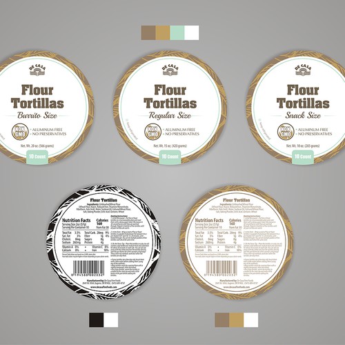Create a new label for our natural tortillas Diseño de VEBO