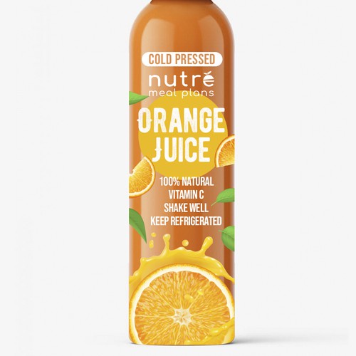 Easy orange juice bottle.. full wrap!