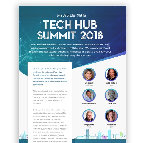 Technology Event Invitation - '2nd Annual Tech Hub' Design by Luisaferd