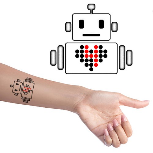 Robot heart Tattoo contest 99designs