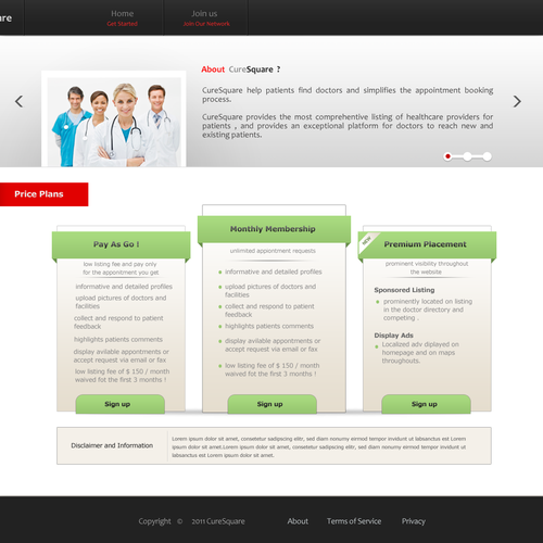 Create a website design for a  healthcare start-up  デザイン by Colorgeek