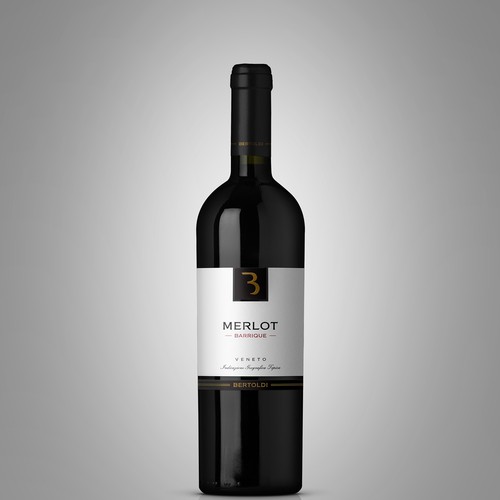 Create a Wine label for a Merlot Barrique "Bertoldi" from Italy Design by Byteripper