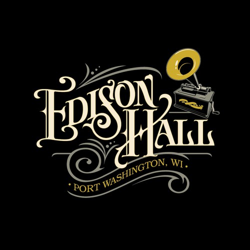 コンペ「Edison Hall needs a phonograph-inspired logo」のデザイン by gcsgcsさん 