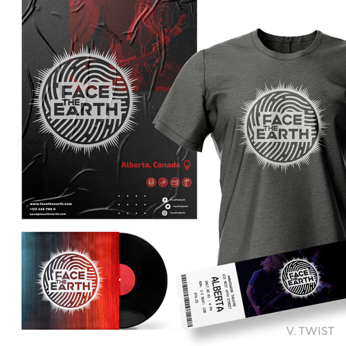 Design a band logo and symbol for alternative rock band “Face the Earth” Design by BrunoAugusto