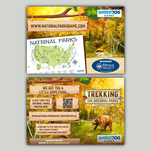 Looking for a Great Postcard for our National Parks game! Design by allMarv