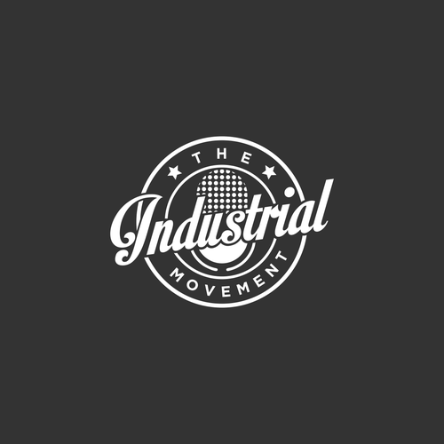 Diseño de VINTAGE INDUSTRIAL PODCAST LOGO de nutronsteel