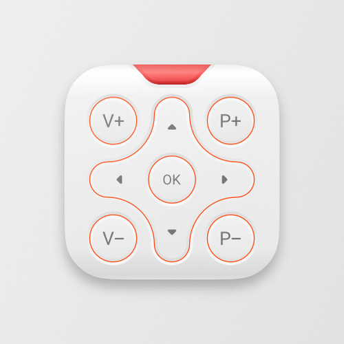 Remote control icon for iOS app Design by lks--