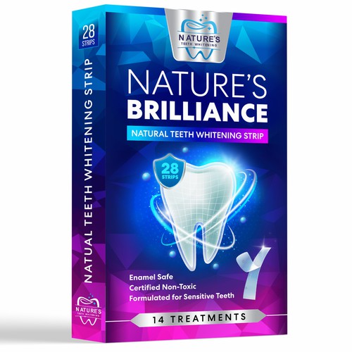 Natural Design Needed for Nature's Brilliance Whitening Strips Design by GenScythe