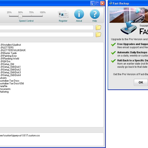 Button / GUI Design for Fast-Backup (Windows application) Design von Macy 99