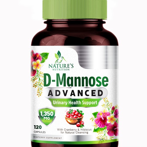 Colorful D-Mannose Design Needed for Nature's Nutrition Design réalisé par agooshe