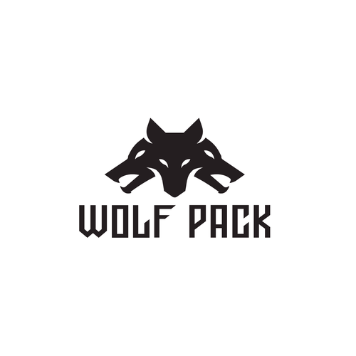 Wolf Pack logo design Réalisé par merechesol™