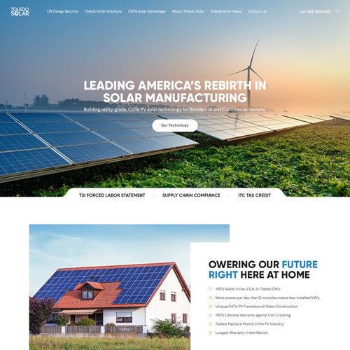 Website Redesign for Solar Panel Manufacturer and Tech Company Design by pixelwebplanet