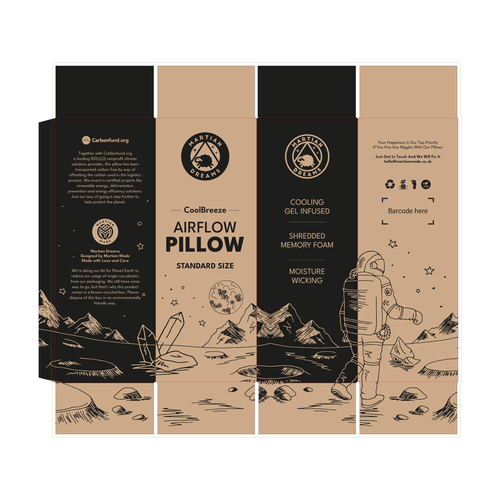 Fun Carton Design for a Super Airflow Pillow Design by basliktalha