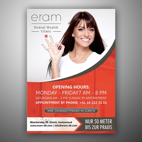 Create a eyecatching poster for a leading dental clinic. Design by FuturisticBug