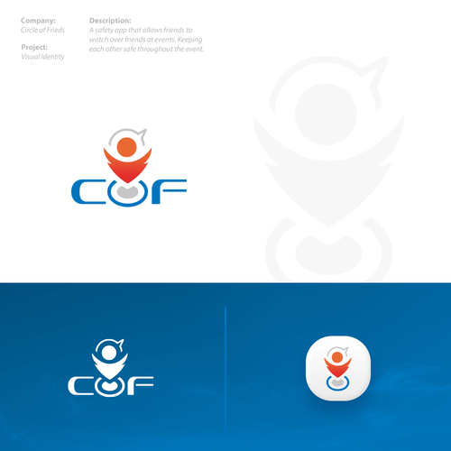 Design a community safety app logo to protect our circle of friends from getting lost Design von Eduardo, D2 Design