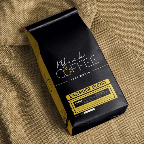 Black Coffee Bags Design by KS BOY