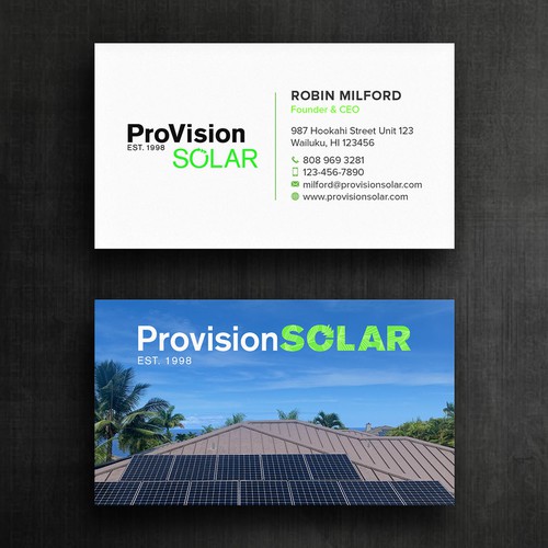 Solar Business Cards Design by Felix SH