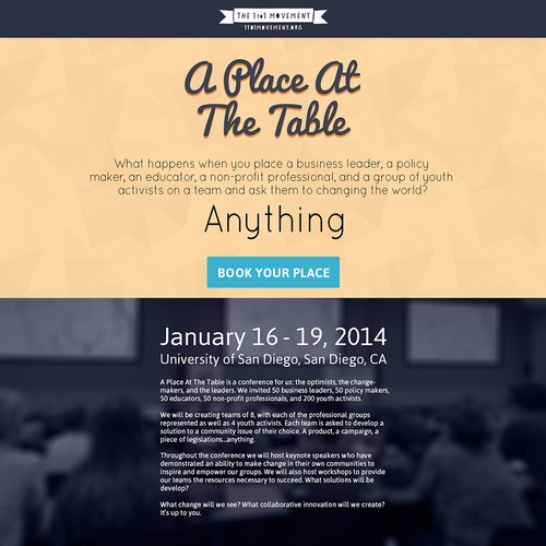Create an event registration for a youth-based conference Design von KyleRichard