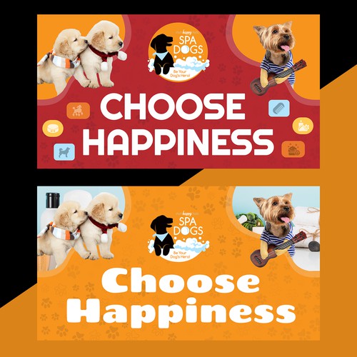 Choose Happiness Banner Design Design by CreativeCas ☆