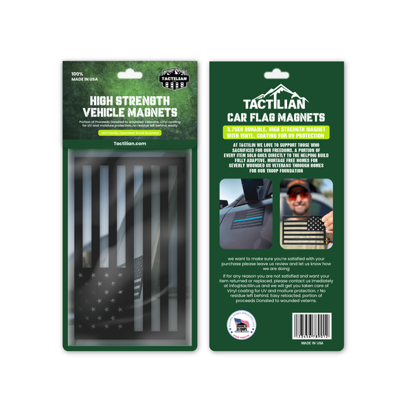 Patriotic Vehicle vinyl accessory packaging 