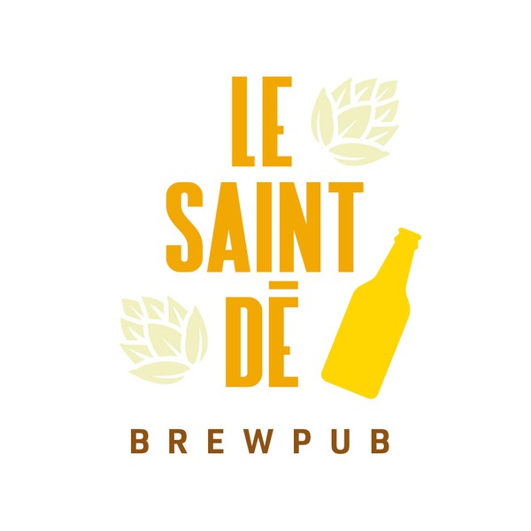Design by William Marcantonio titled "French Brewpub Logotype / Logo pour un bar à bière"
