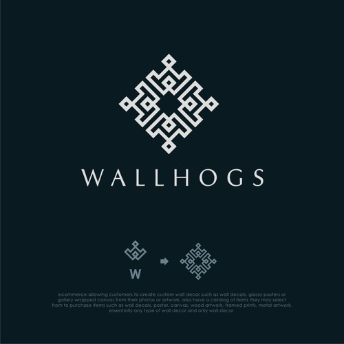 Create a Modern Sophisticated Logo Design for Wall Decor Company Logo