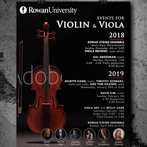 Music Series Poster violin/viola Design by Ladybugs design