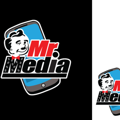 Design a logo for Mr. Media. A new name in mobile entertainment. Design by ✅ cybrjakk