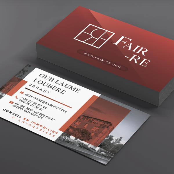 Business card design created for Fair-Re