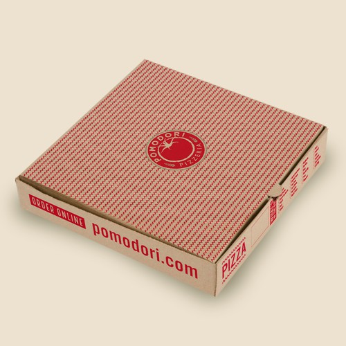 Fun, functional pizza box for Neapolitan pizzeria. Design by intheryn
