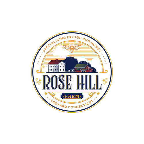 Historic New England Farm producing elegant honey ISO a legacy worthy logo Design by Rockbillity™