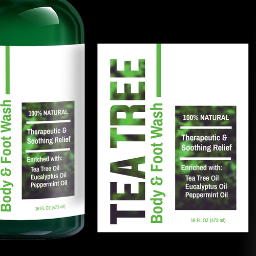 Diseño de Create a Winning Product Label for our Tea Tree Body Wash!! de DesignMajik