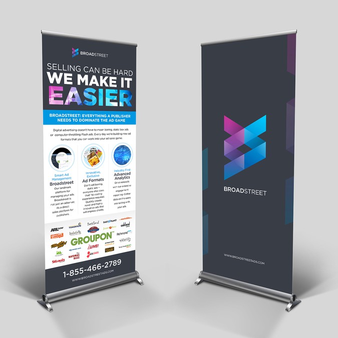 2 Posters: Pop-Up Stands for a Small Tech Company | Poster contest