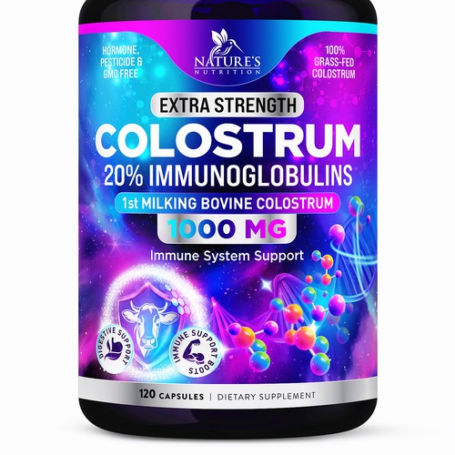 Powerful, Colostrum Design Needed for Nature's Nutrition Design by FreshApple@Michelle