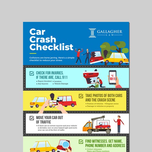 Car Crash Checklist Design von Shreya007⭐️